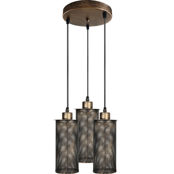 Williston Santel 3Light Kitchen Island Cylinder Pendant